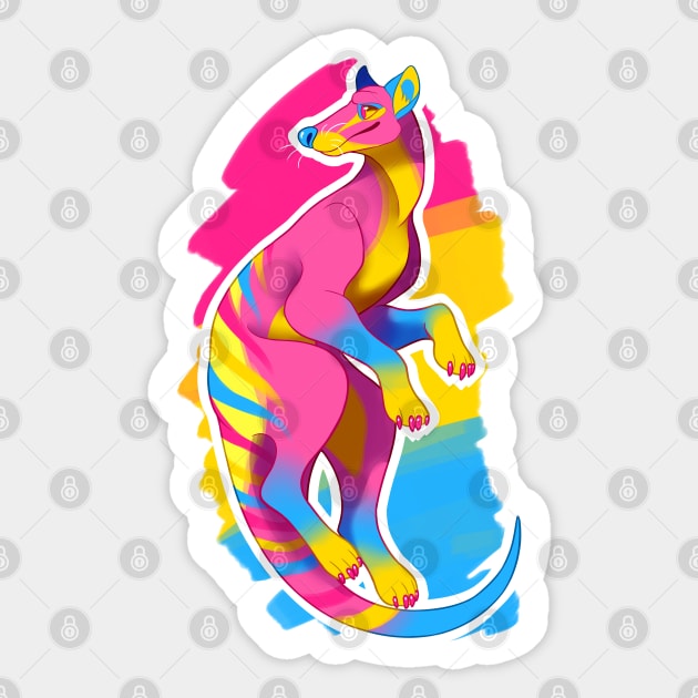 Pansexual Thylacine Sticker by candychameleon